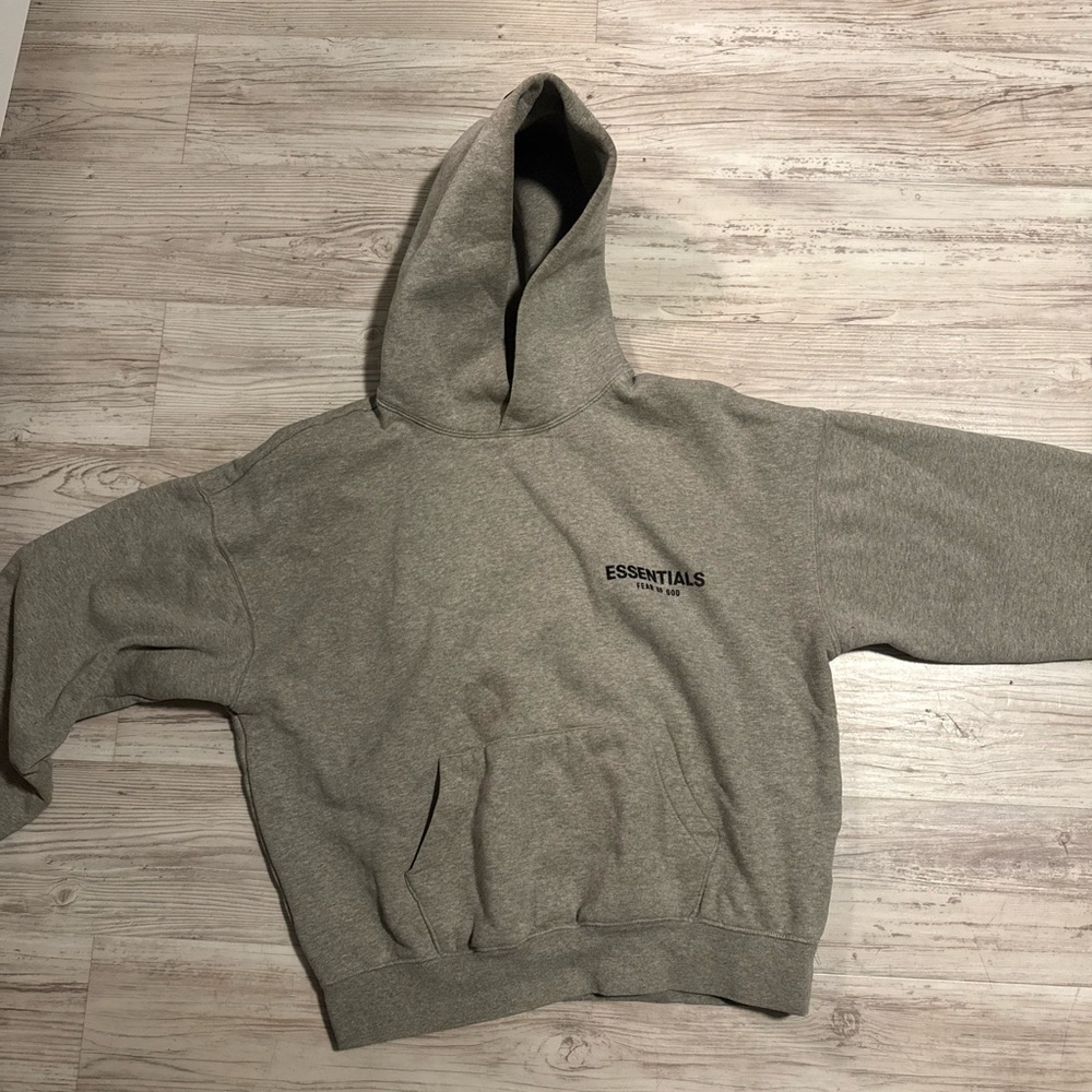 Essentials Heather Gray Hoodie for Men